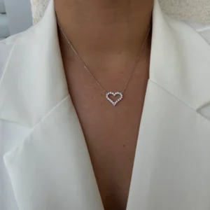 שרשרת לב כסף