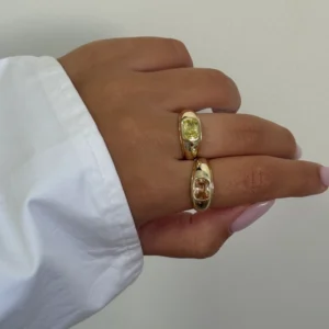 טבעת קנדל כסף וזהב