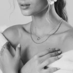 שרשרת אניה כסף 925 עם תליון פרח וזירקון במרכז – LEO Jewelry