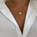 שרשרת אניה כסף 925 תליון פרח משובץ זירקון – LEO Jewelry