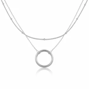 שרשרת לורי כפולה כסף 925 על רקע לבן – LEO Jewelry