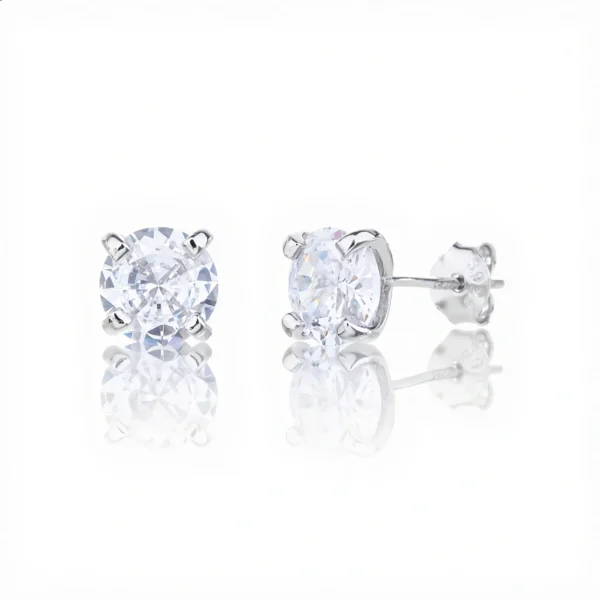 עגילי סוליטר כסף__1