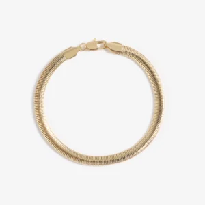 צמיד ג'וליה בציפוי זהב על רקע לבן – LEO Jewelry