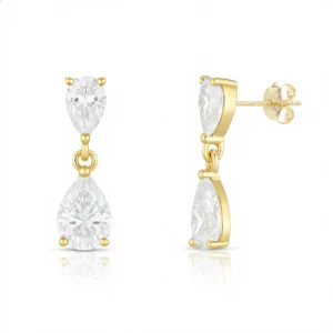 עגילי טיפה זהב