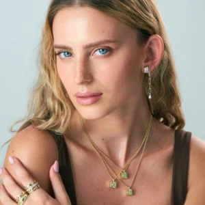 עגילי לינה זהב